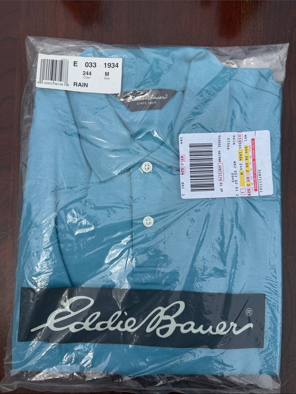 Eddie Bauer Men’s Polo Shirt in Rain Blue